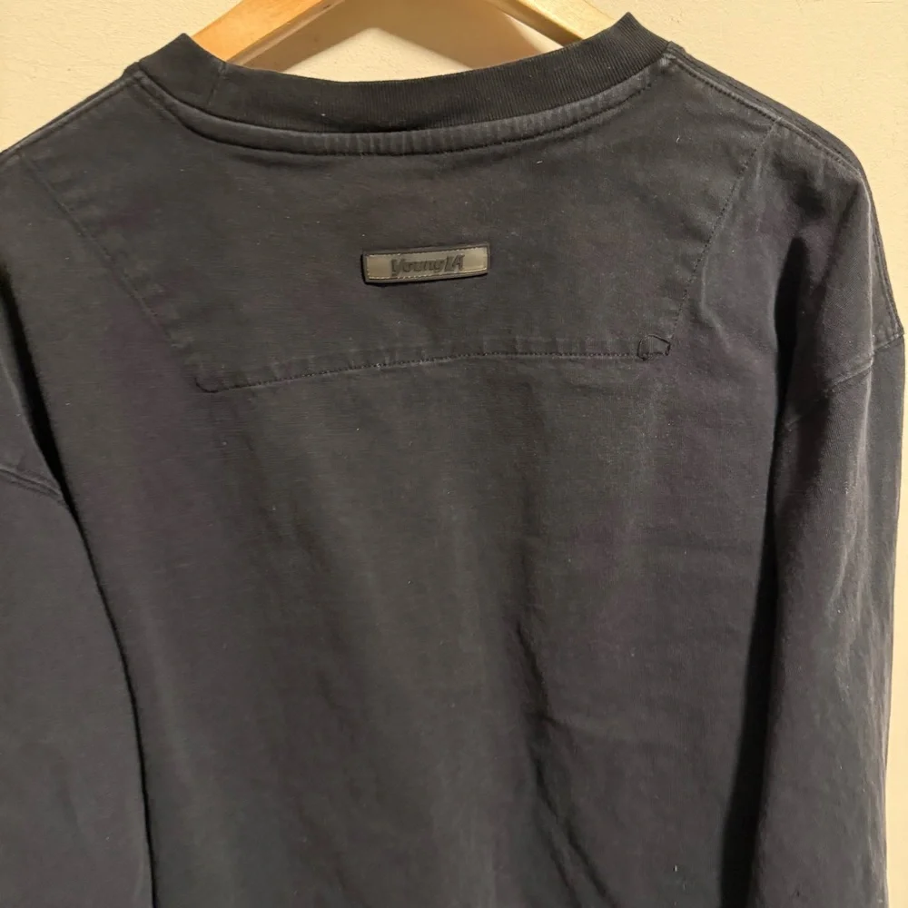 YoungLA Primitive Oversized Long Sleeve T-Shirt Black Wash- Size Large